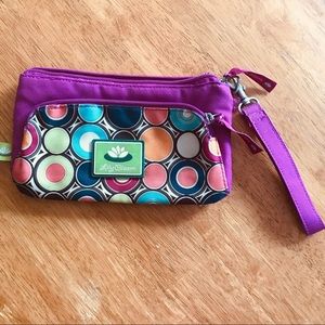Lily Bloom pink with design wristlet wallet